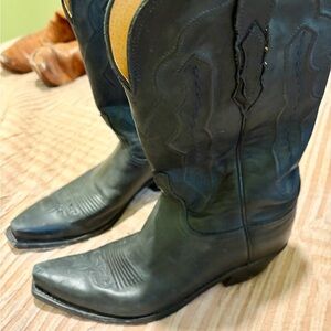 Lucchese Black Western Heeled Boots